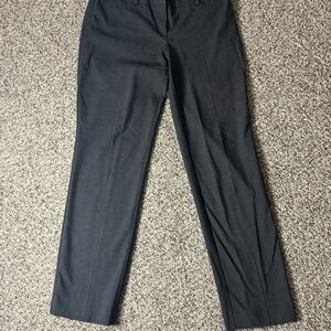 Loft Grey Curvy Ankle Length Trousers Business Casual Office Formal